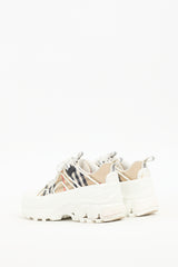 Burberry White & Beige Nova Check Arthur Sneaker