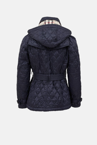 Burberry Quilted Hooded Jacket