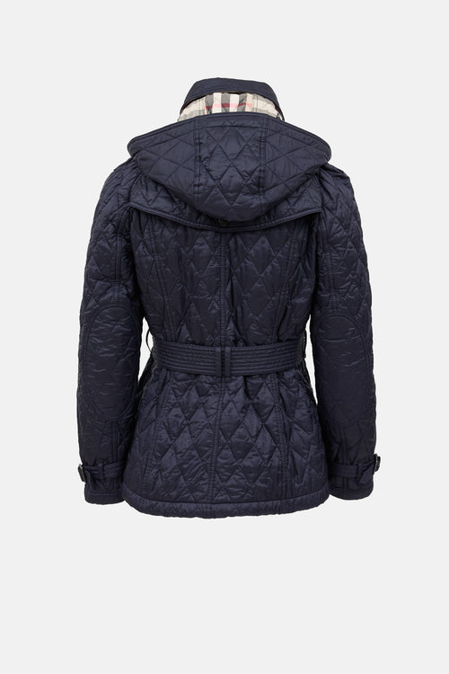 Burberry Quilted Hooded Jacket
