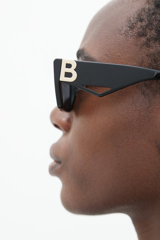 Burberry Black Poppy B4336 Chain Sunglasses