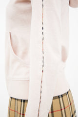 Burberry Pink Fitted & Zip Front Hooded Top