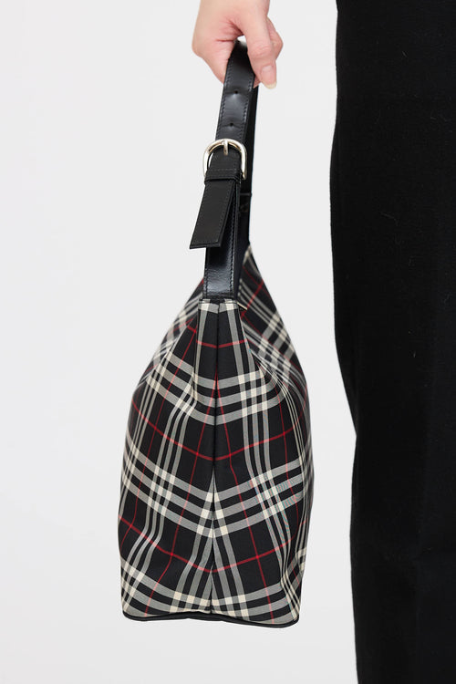 Burberry Nylon Check Shoulder Bag
