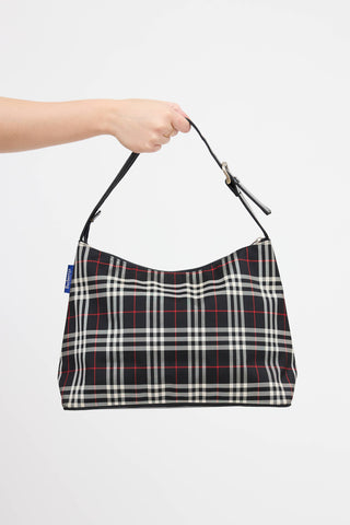 Burberry Nylon Check Shoulder Bag
