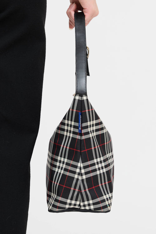 Burberry Nylon Check Shoulder Bag