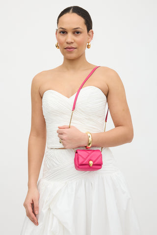 Bulgari Leather Serpenti Cabochon Micro Bag