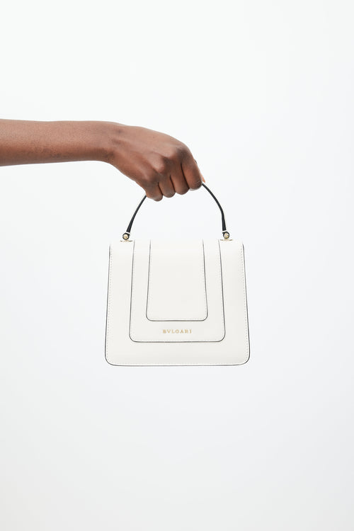 Bulgari White & Multicolour Serpenti Forever Leather Bag