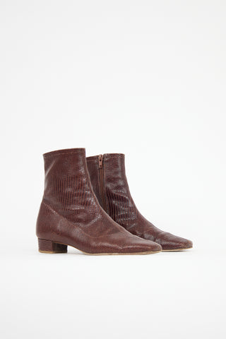 By Far Embossed Leather Este Boot