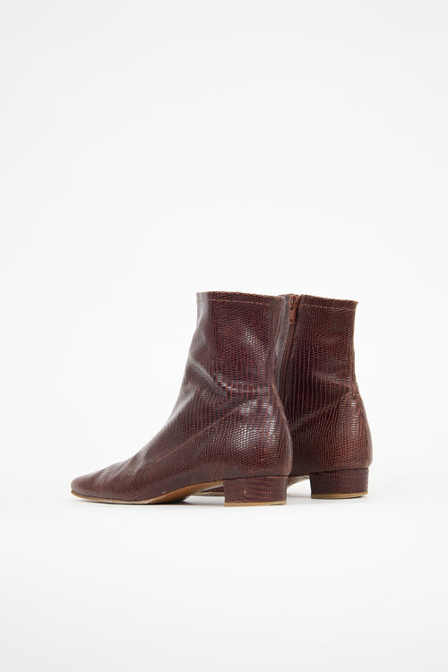 By Far Embossed Leather Este Boot