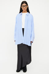 By Malene Birger Blue Stripe Button Up Top