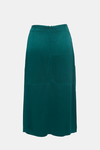 By Malene Birger Satin Lace Panel Skirt