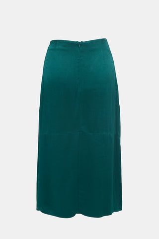 By Malene Birger Satin Lace Panel Skirt