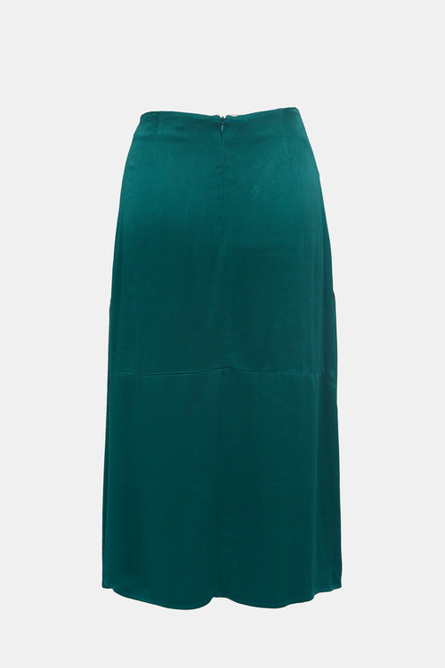 By Malene Birger Satin Lace Panel Skirt