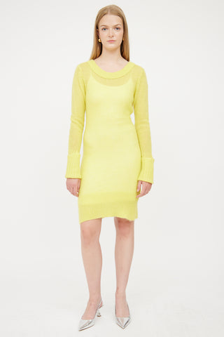 By Malene Birger Neon Yellow Sweater Dress