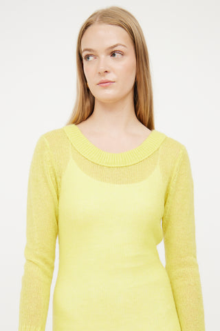 By Malene Birger Neon Yellow Sweater Dress