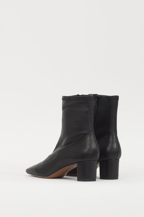 By Far Black Leather Neva Ankle Boot