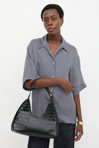 By Far Embossed Amber Shoulder Bag