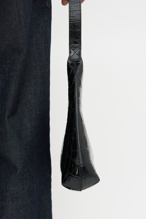 By Far Embossed Amber Shoulder Bag