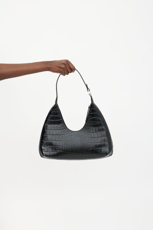 By Far Embossed Amber Shoulder Bag