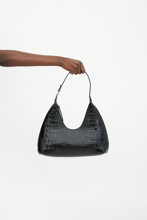 By Far Embossed Amber Shoulder Bag