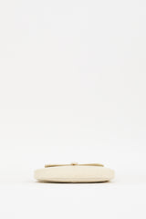 By Far Cream Embossed Leather Miranda Bag