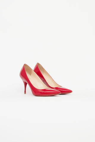 Christian Louboutin Red Patent Simple Pump