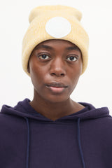Canada Goose Yellow Knit Logo Patch Beanie