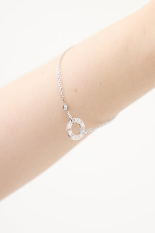 Cartier 18K White Gold & Diamond Love Pendant Bracelet