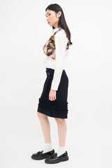 Comme des Garçons SS 2024 Brown & Pink Baroque Top