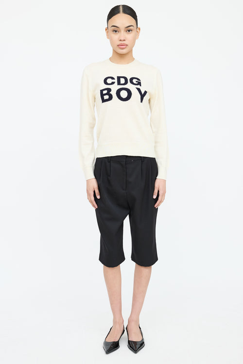 Shirt Logo Knit Sweater