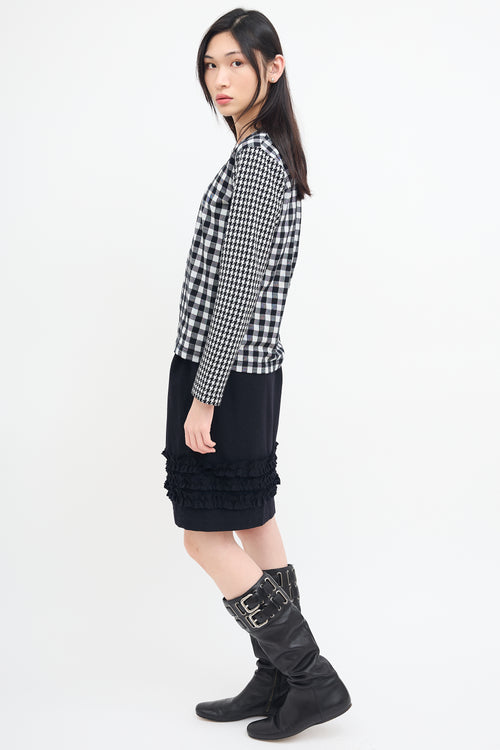 Comme des Garçons Black & White Checkered Top