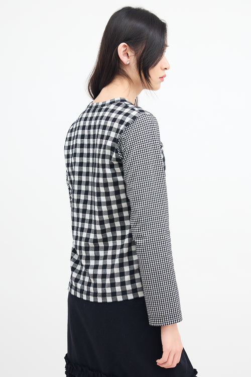 Comme des Garçons Black & White Checkered Top