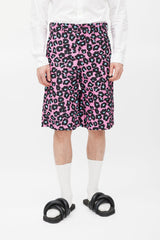 Comme des Garçons Pink & Black Pattern Short
