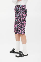 Comme des Garçons Pink & Black Pattern Short