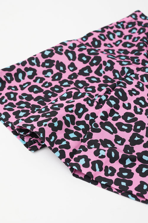 Comme des Garçons Pink & Black Pattern Short