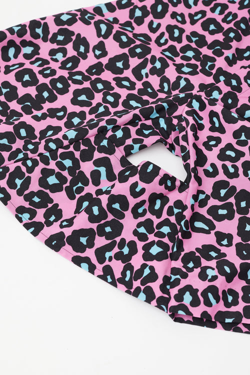 Comme des Garçons Pink & Black Pattern Short