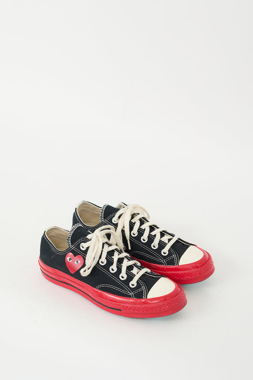 Comme des Garçons X Converse Black & Red Chuck 70 Sneaker