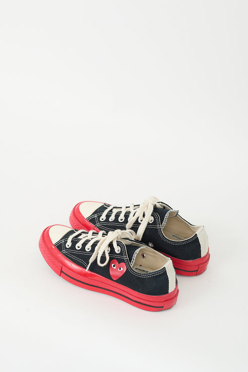 Comme des Garçons X Converse Black & Red Chuck 70 Sneaker