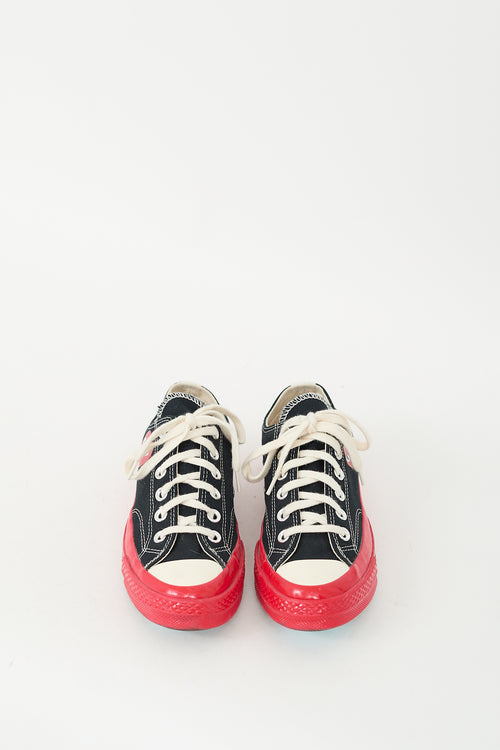 Comme des Garçons X Converse Black & Red Chuck 70 Sneaker