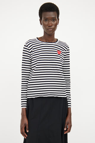 Comme des Garçons Black & White Striped Top