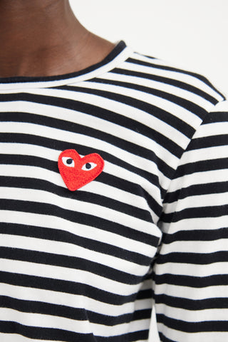 Comme des Garçons Black & White Striped Top