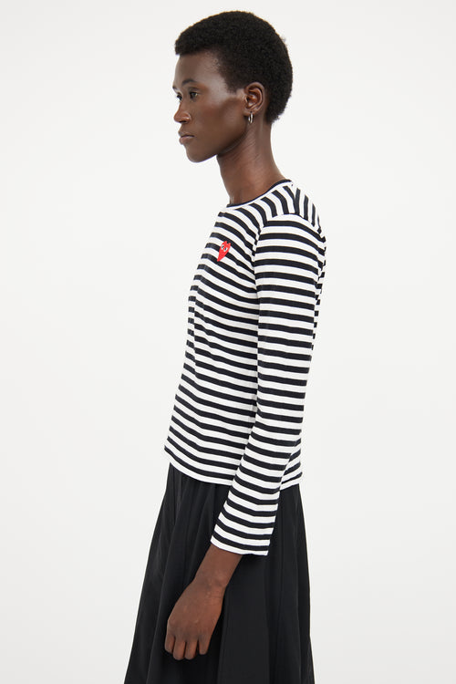 Comme des Garçons Black & White Striped Top