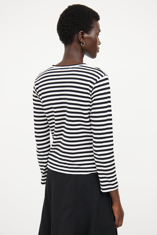 Comme des Garçons Black & White Striped Top