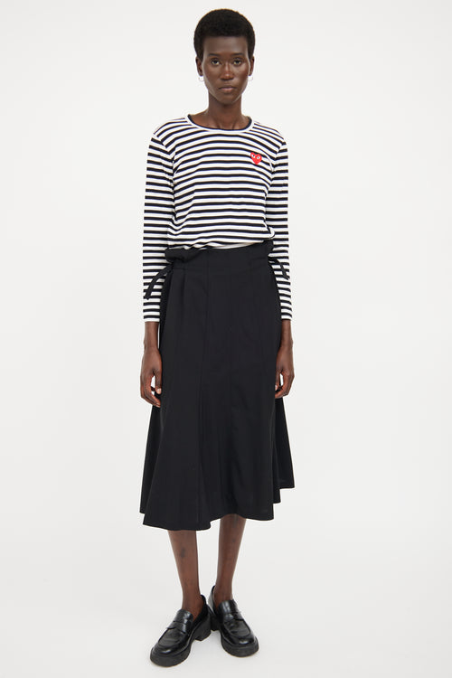 Comme des Garçons Black & White Striped Top