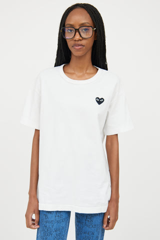 Comme des Garçons PLAY White & Black Logo T-Shirt