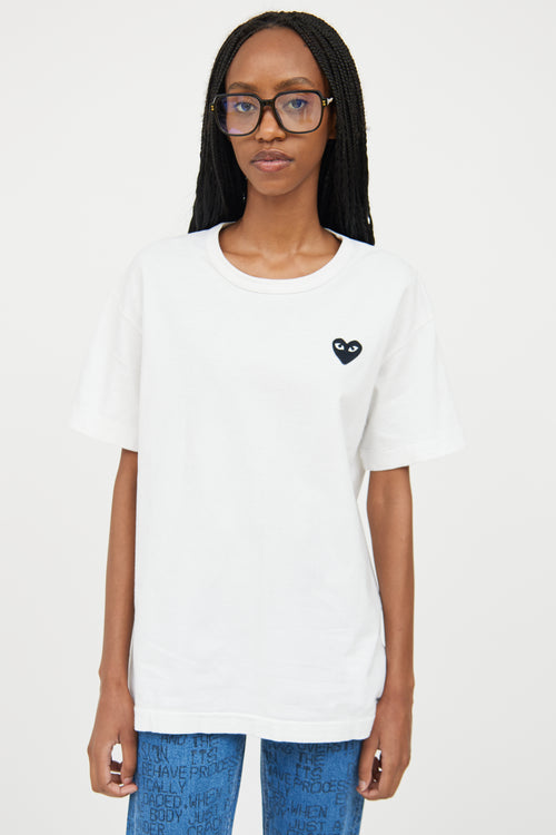 Comme des Garçons PLAY White & Black Logo T-Shirt