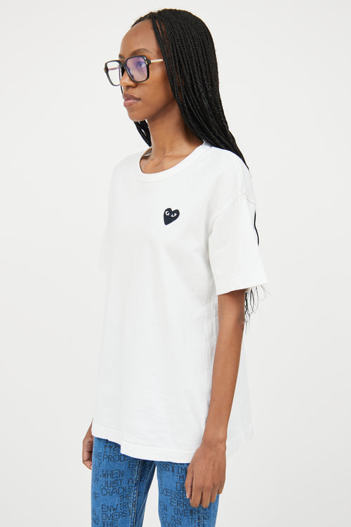 Comme des Garçons PLAY White & Black Logo T-Shirt