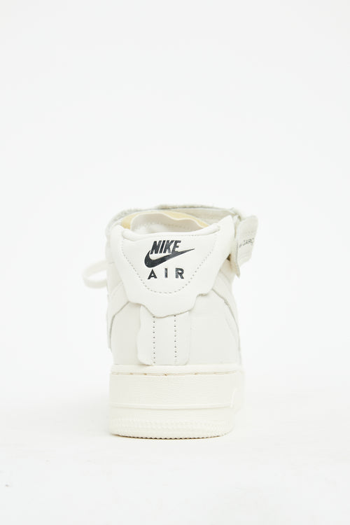 Comme des Garçons x Nike White Leather Air Force 1 Sneaker