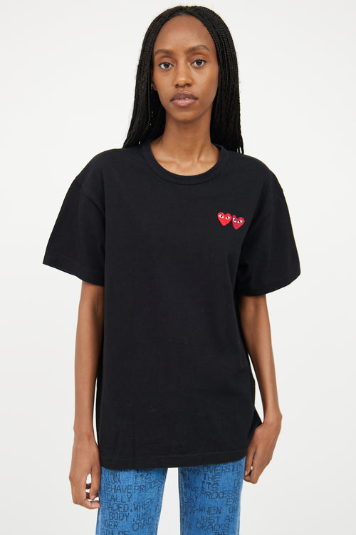 Comme des Garçons PLAY Black & Red Logo T-Shirt