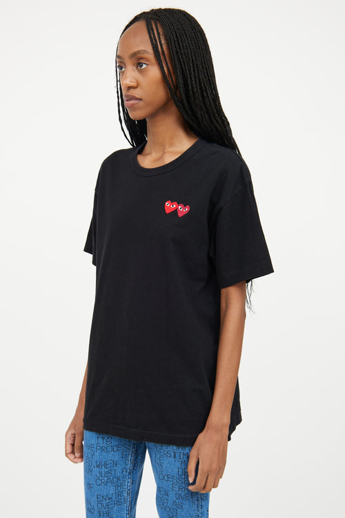 Comme des Garçons PLAY Black & Red Logo T-Shirt