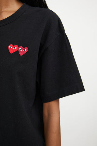 Comme des Garçons PLAY Black & Red Logo T-Shirt